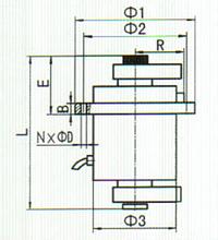 YZUL系列立式振动电机外形示意图